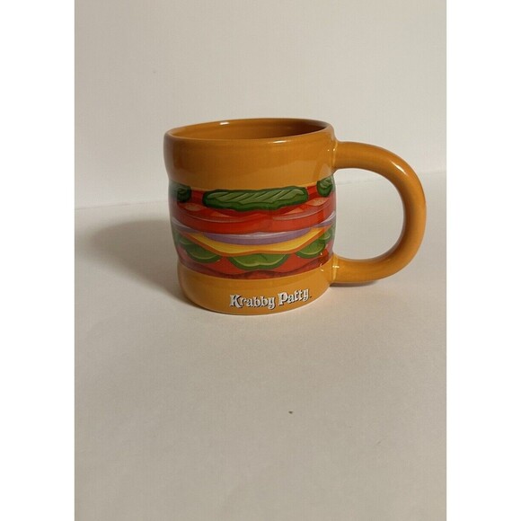 SpongeBob Krabby Patty Coffee Mug Cup 2021 Frankford Candy LLC Nickelodeon EUC - Picture 3 of 4